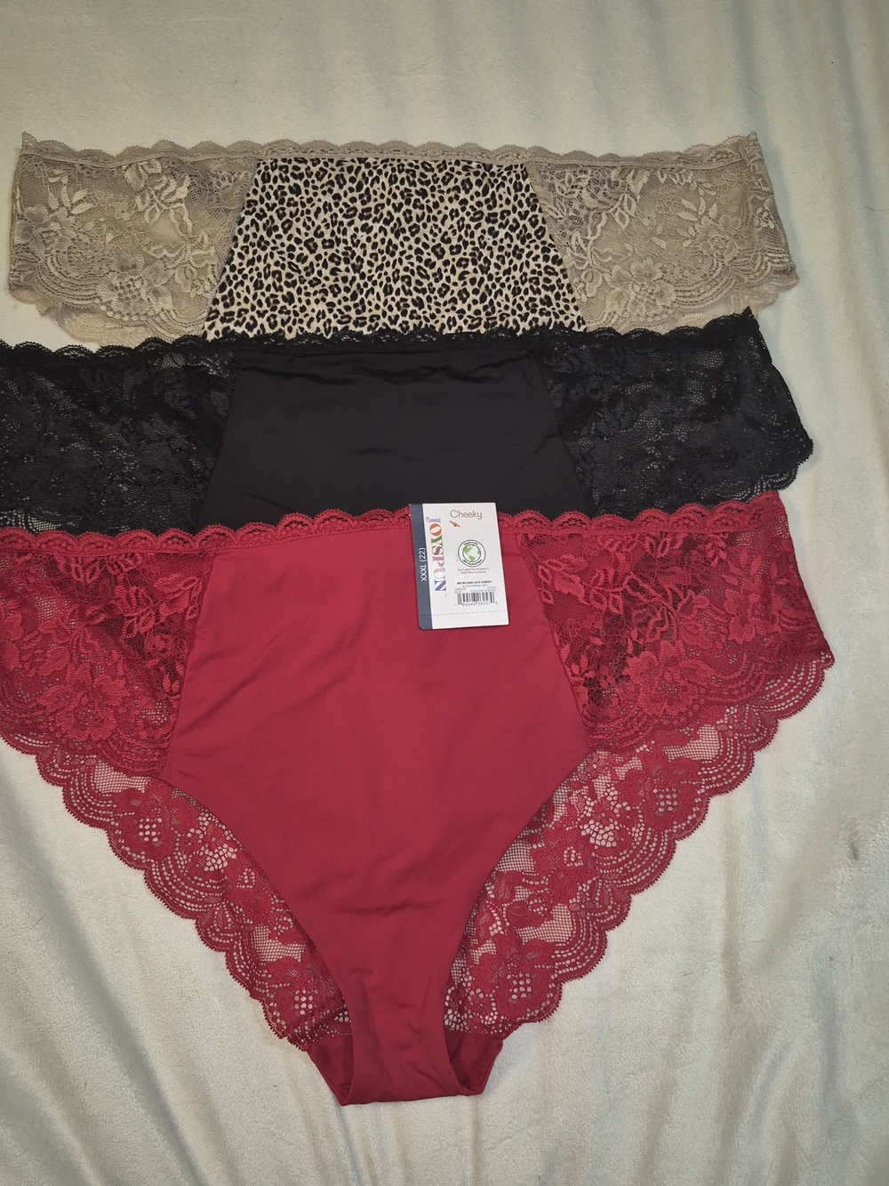 (3) JOYSPUN SEXY CHEEKY PANTIES SIZE XXXL